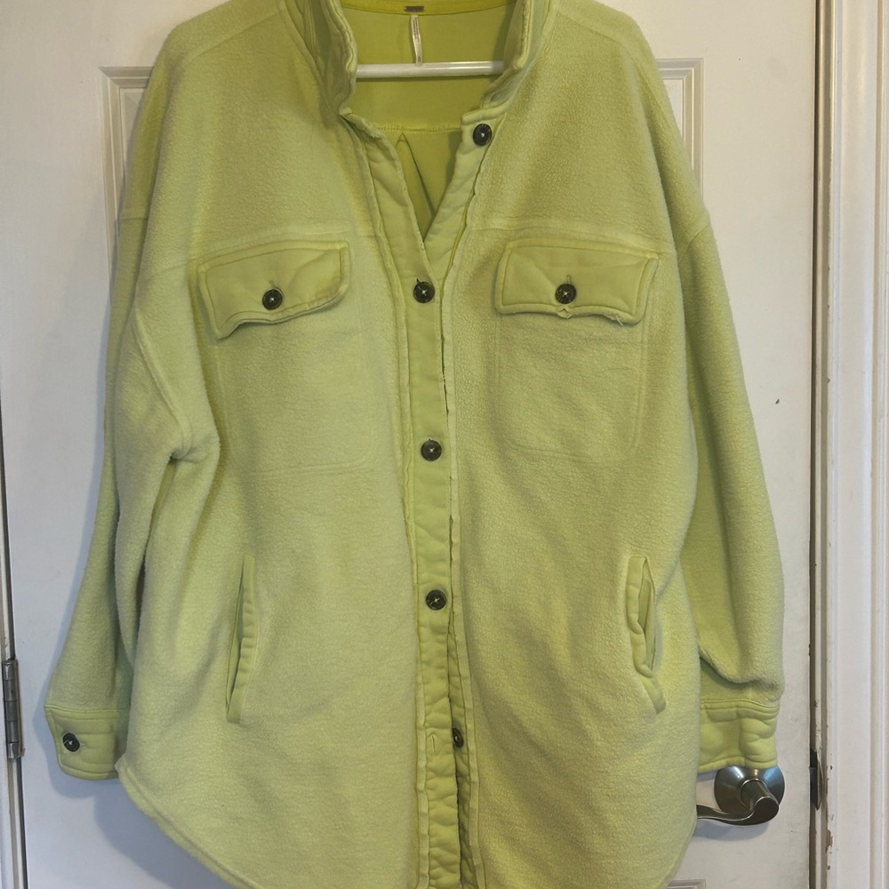 Free People Light Green Ruby Shacket